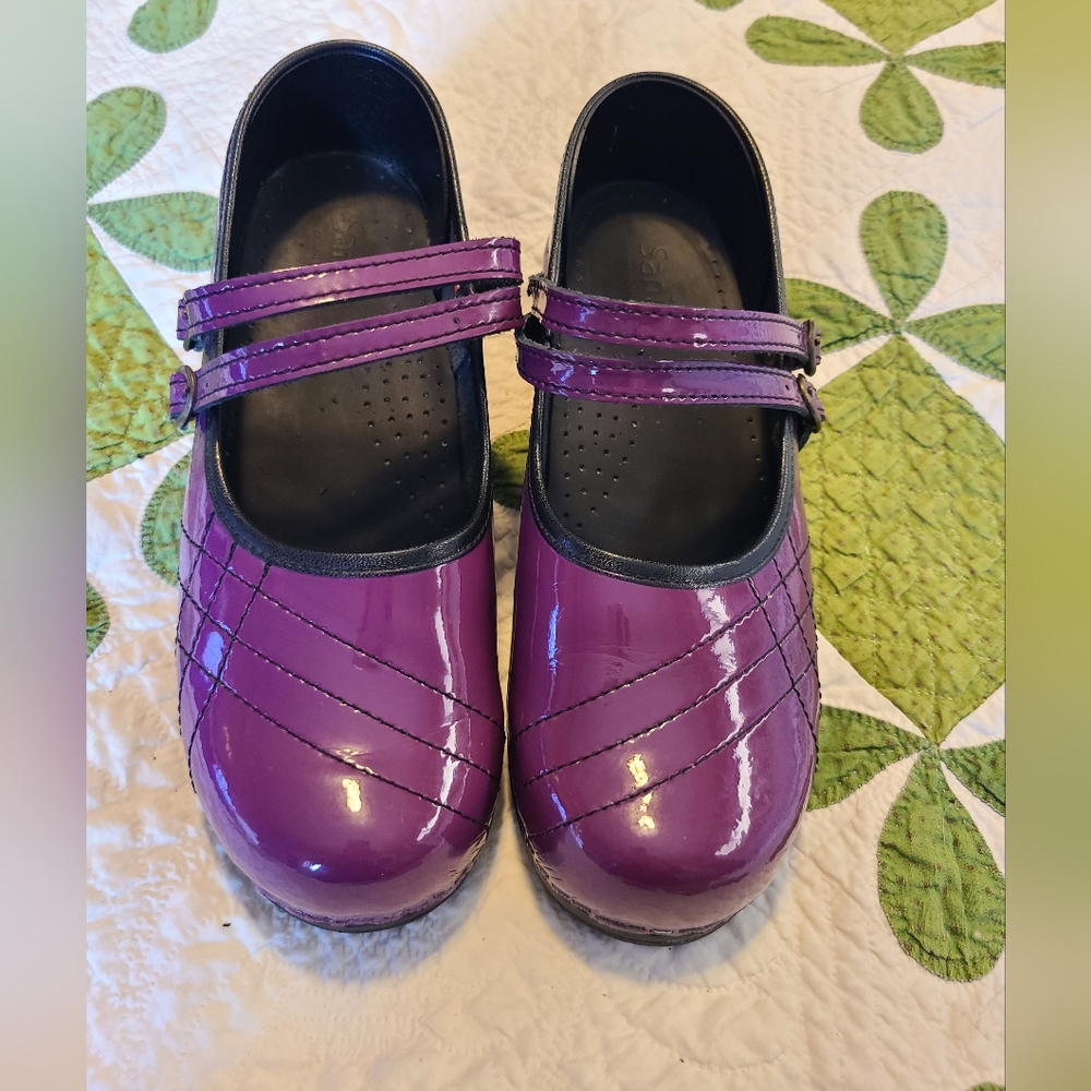 Sanita purple Mary Jane clogs size 38